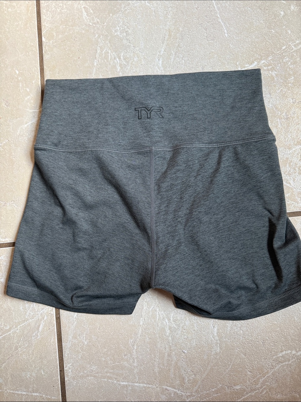 TYR Women's Charcoal High-Waist Bike Shorts